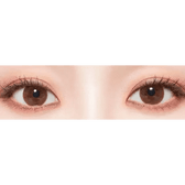LensTown Lighly Classic Light Brown (20p) — single-eye close-up showing the contact lens appearance