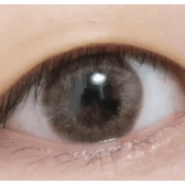 LensTown Lighly Lily Brown (20p) — single-eye close-up showing the contact lens appearance