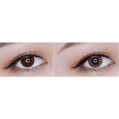 LensTown Lighly Lily Brown (20p) — both eyes wearing the contact lenses