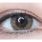 LensTown Lighly Lily Brown (20p) — single-eye close-up showing the contact lens appearance