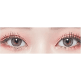 LensTown Lighly Lily Gray (20p) — both eyes wearing the contact lenses
