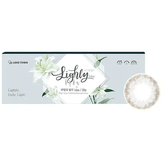 LensTown Lighly Lily Marry Gray (20p) — contact lens packaging