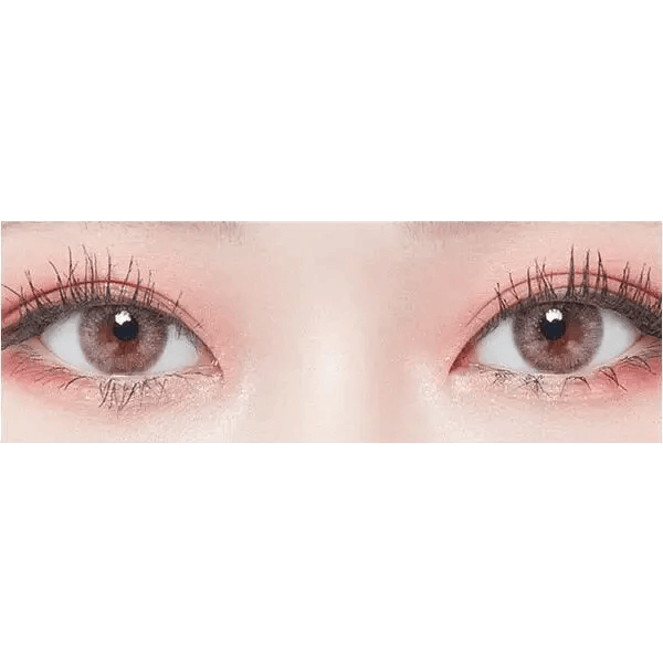 LensTown Lighly Lily Pink (20p) — both eyes wearing the contact lenses