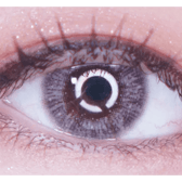 LensTown Lighly Lily Pink (20p) — single-eye close-up showing the contact lens appearance