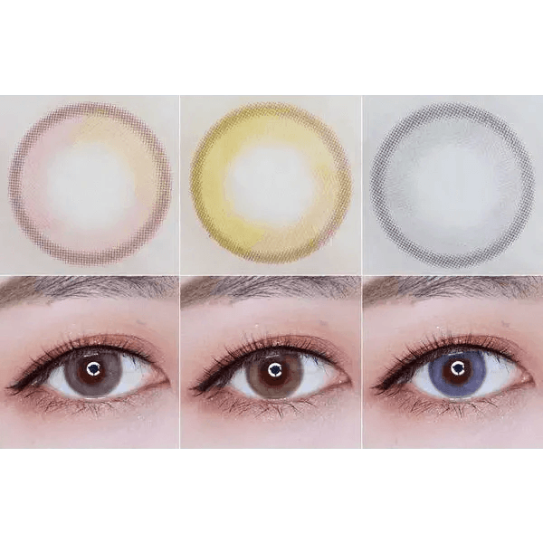 LensTown Lighly Mellow Brown (20p) — contact lens product information graphic
