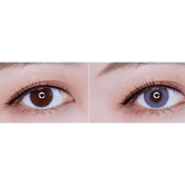 LensTown Lighly Mellow Gray (20p) — both eyes wearing the contact lenses