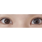 LensTown Lighly Mellow Gray (20p) — both eyes wearing the contact lenses