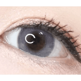 LensTown Lighly Mellow Gray (20p) — single-eye close-up showing the contact lens appearance