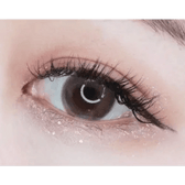 LensTown Lighly Mellow Pink (20p) — single-eye close-up showing the contact lens appearance