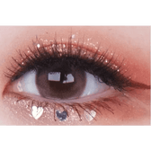 LensTown Lighly Mellow Pink (20p) — single-eye close-up showing the contact lens appearance