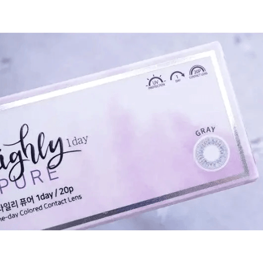 LensTown Lighly Pure Gray (20p) — contact lens packaging