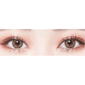 LensTown Lighly Rose Cacao (30p) — both eyes wearing the contact lenses
