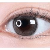 LensTown Lighly Rose Gray (30p) — single-eye close-up showing the contact lens appearance