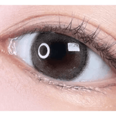 LensTown Lighly Rose Gray (30p) — single-eye close-up showing the contact lens appearance