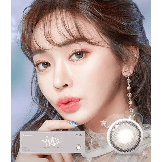 LensTown Lighly Rose Gray (30p) colored contact lens, 13.4mm graphic diameter, Daily wear
