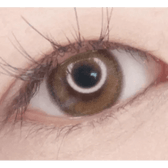 LensTown Lighly Rose Khaki (30p) — single-eye close-up showing the contact lens appearance