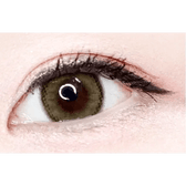 LensTown Lighly Rose Khaki (30p) — single-eye close-up showing the contact lens appearance