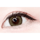 LensTown Lighly Rose Khaki (30p) — single-eye close-up showing the contact lens appearance