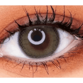 LensTown Lighly Rose Khaki (30p) — single-eye close-up showing the contact lens appearance