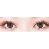 LensTown Lighly Rose Khaki (30p) — both eyes wearing the contact lenses