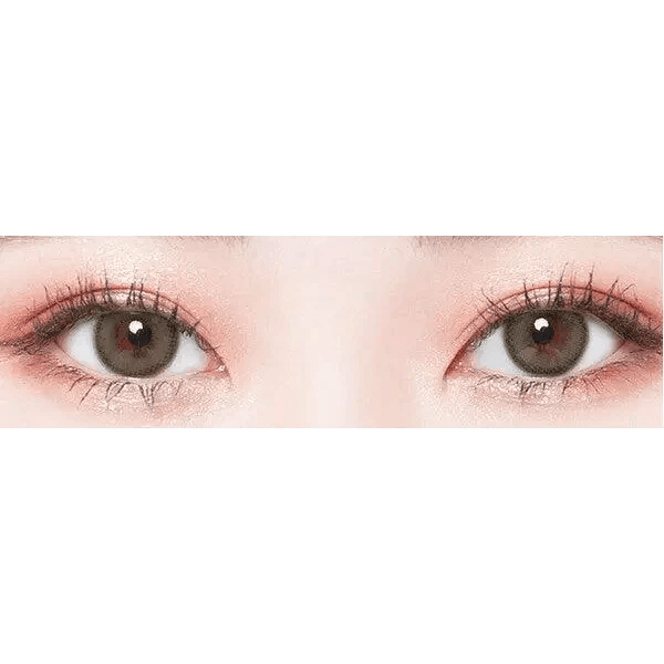 LensTown Lighly Rose Khaki (30p) — both eyes wearing the contact lenses