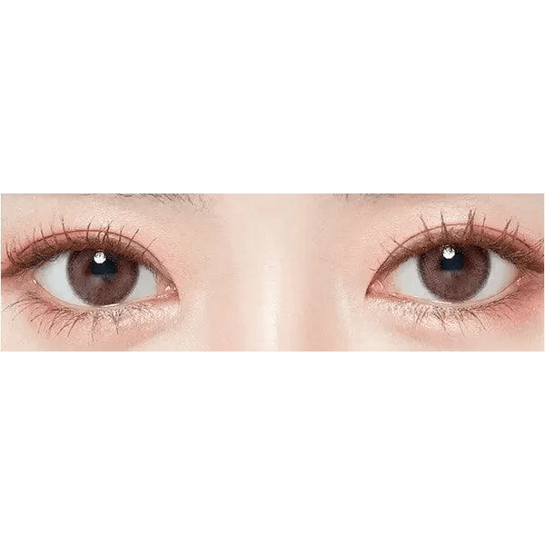 LensTown Lighly Rose Rose (30p) — both eyes wearing the contact lenses