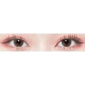LensTown Lighly Vanada Orange Brown (20p) — both eyes wearing the contact lenses