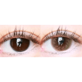 LensTown Lighly Vanada Orange Brown (20p) — both eyes wearing the contact lenses
