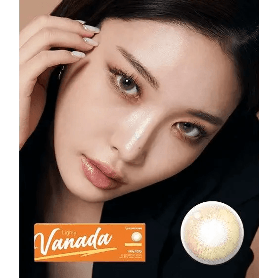 LensTown Lighly Vanada Orange Brown (20p) colored contact lens, 13.6mm graphic diameter, Daily wear