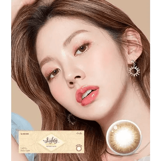 LensTown Llghly Classic Light Brown (20p) colored contact lens, 13.6mm graphic diameter, Daily wear