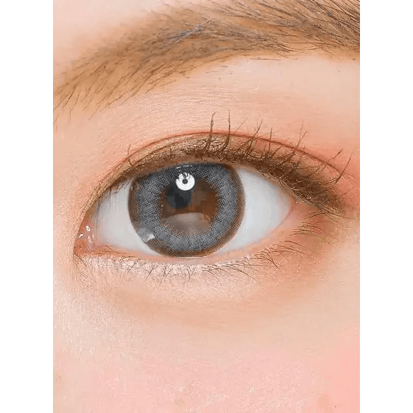LensTown Love2 Mini Gray — single-eye close-up showing the contact lens appearance
