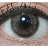 Olens Loving U Brown — single-eye close-up showing the contact lens appearance