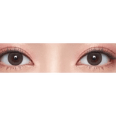 Olens Loving U Gray — both eyes wearing the contact lenses