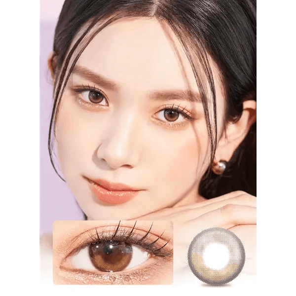 LensVery Lumie Deep Brown colored contact lens, 13.1mm graphic diameter, Monthly wear