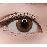 LensRang Mad Eye Brown — single-eye close-up showing the contact lens appearance