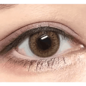LensRang Mad Eye Brown — single-eye close-up showing the contact lens appearance