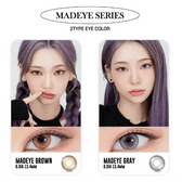 LensRang Mad Eye Brown — contact lens appearance comparison