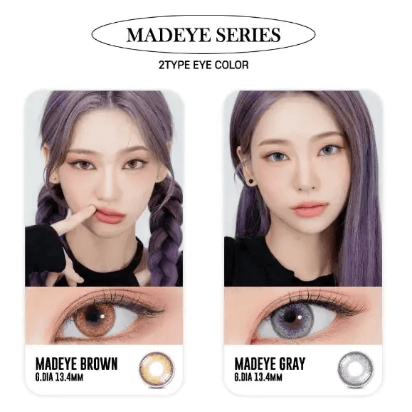 LensRang Mad Eye Brown — contact lens appearance comparison