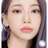 LensRang Mad Eye Gray — model portrait showing the contact lens look