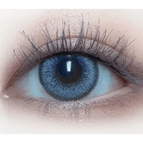 LensRang Mad Eye Gray — single-eye close-up showing the contact lens appearance