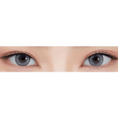 LensRang Mad Eye Gray — both eyes wearing the contact lenses