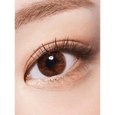 LensTown Mademoiselle Brown — single-eye close-up showing the contact lens appearance