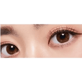 LensTown Mademoiselle Brown — both eyes wearing the contact lenses