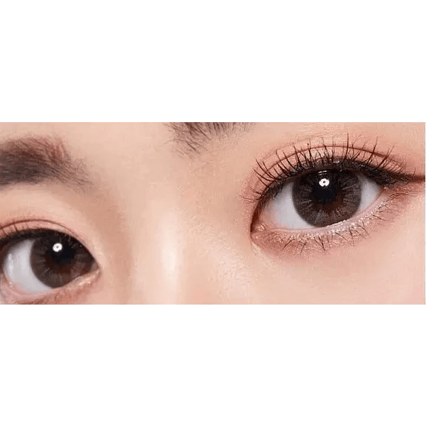 LensTown Mademoiselle Gray — both eyes wearing the contact lenses