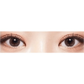LensTown Mademoiselle Gray — both eyes wearing the contact lenses