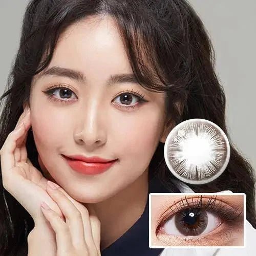 LensTown Mademoiselle Gray colored contact lens, 13.4mm graphic diameter, Monthly wear