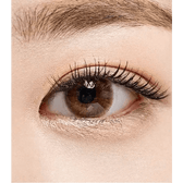 Olens Maybe Brown — single-eye close-up showing the contact lens appearance