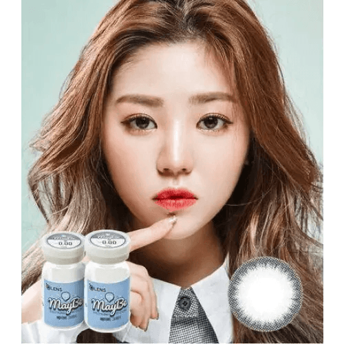 Olens Maybe Gray — model portrait showing the contact lens look