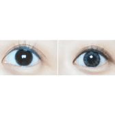 Olens Maybe Gray — both eyes wearing the contact lenses