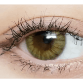 Olens Marry Me Honey Brown — single-eye close-up showing the contact lens appearance